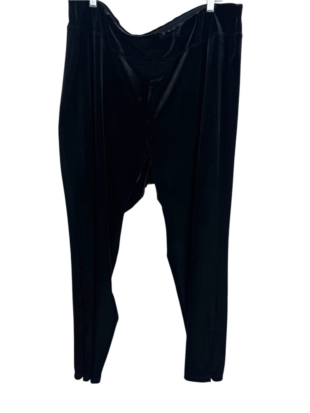 Talbots Velour Leggings Black Zip Ankle sz 22W